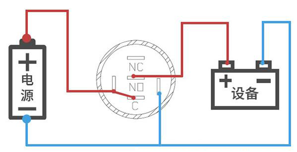 金屬按鈕開關第三種接線圖步驟