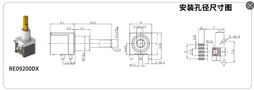 旋轉開關規(guī)格參數